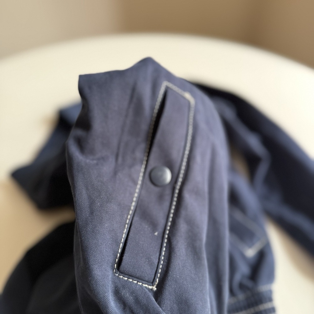 Pilcro Bomber Jacket 100% cotton Size XS Women's Dark Navy Blue - Picture 11 of 15